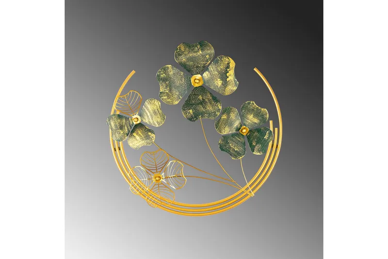 Shihezi Väggdekor - Grön/Guld - Inredning & dekor - Väggdekor - Skyltar - Plåtskylt