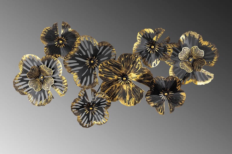 Shouguang Väggdekor - Svart/Guld - Inredning & dekor - Väggdekor - Skyltar - Plåtskylt