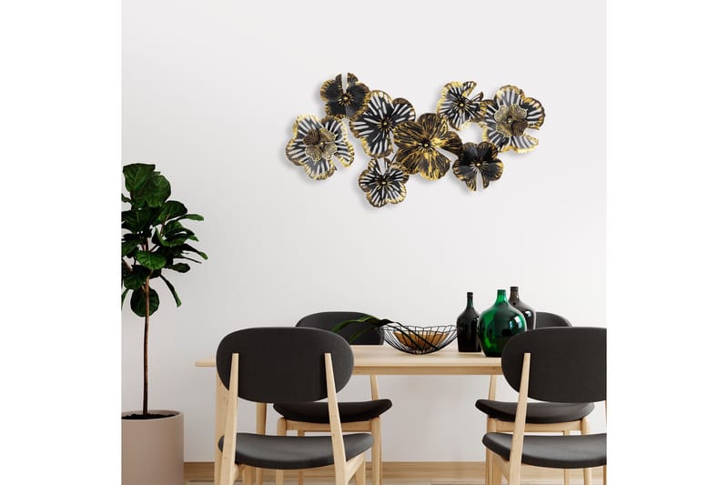 Shouguang Väggdekor - Svart/Guld - Inredning & dekor - Väggdekor - Skyltar - Plåtskylt