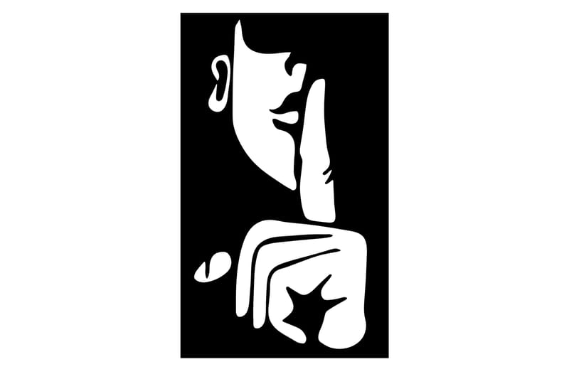 SHUT UP Väggdekor Svart - Inredning & dekor - Väggdekor - Skyltar - Plåtskylt