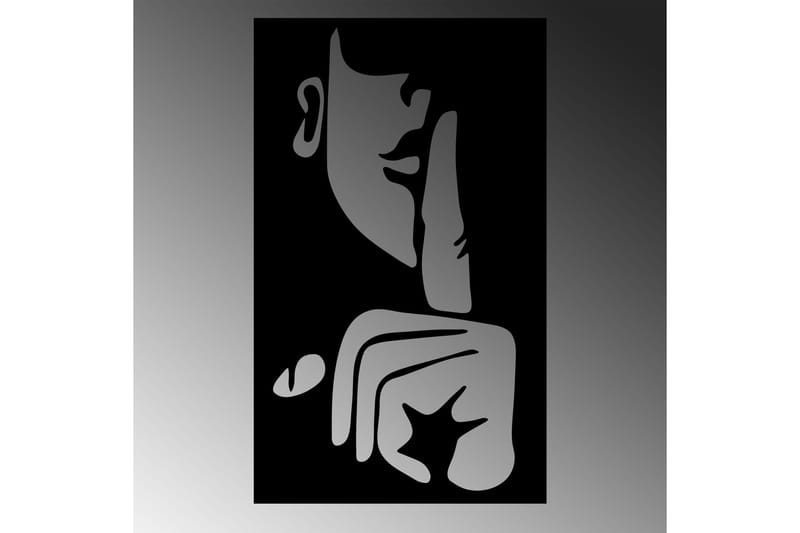 SHUT UP Väggdekor Svart - Inredning & dekor - Väggdekor - Skyltar - Plåtskylt