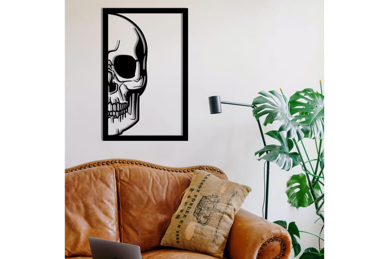 Skull Väggdekor - Svart - Inredning & dekor - Väggdekor - Skyltar - Plåtskylt