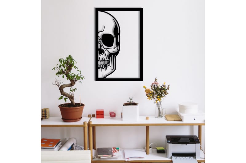 Skull Väggdekor - Svart - Inredning & dekor - Väggdekor - Skyltar - Plåtskylt