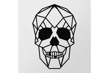 Skull Väggdekor - Svart - Inredning & dekor - Väggdekor - Skyltar - Plåtskylt