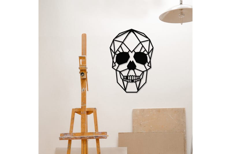 Skull Väggdekor - Svart - Inredning & dekor - Väggdekor - Skyltar - Plåtskylt