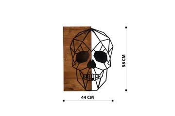 Skull Väggdekor - Svart/Valnöt - Inredning & dekor - Väggdekor - Skyltar - Plåtskylt