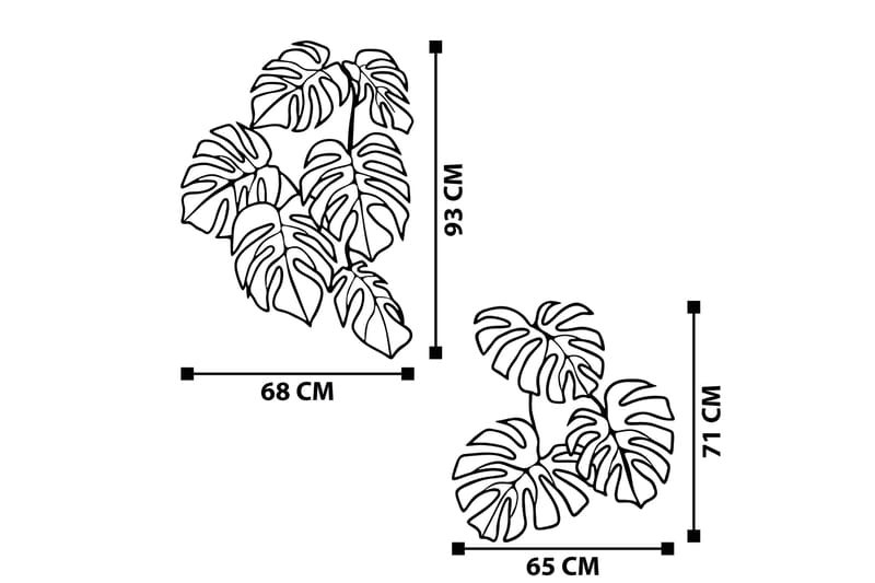 Spirit Leaf Väggdekor - Svart - Inredning & dekor - Väggdekor - Skyltar - Plåtskylt