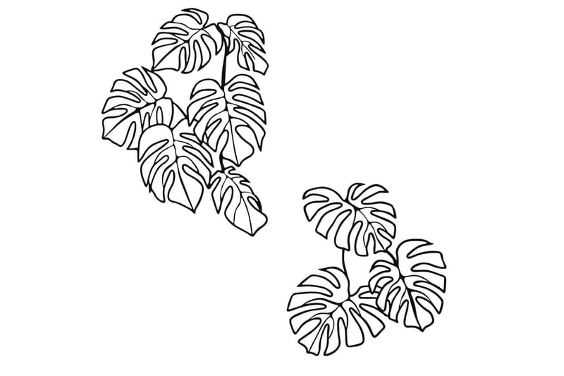 Spirit Leaf Väggdekor, Svart