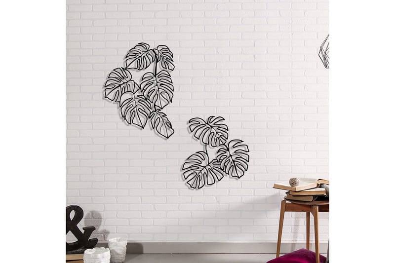 Spirit Leaf Väggdekor - Svart - Inredning & dekor - Väggdekor - Skyltar - Plåtskylt