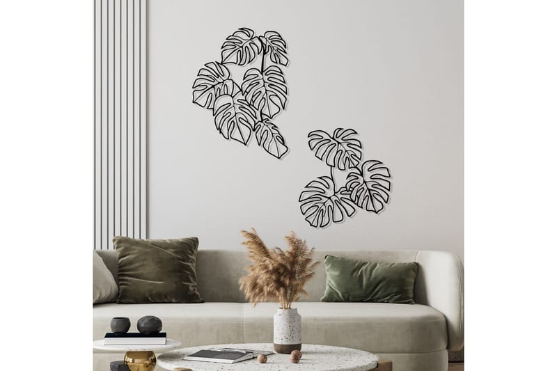 Spirit Leaf Väggdekor - Svart - Inredning & dekor - Väggdekor - Skyltar - Plåtskylt