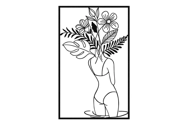 Spring in the Head Väggdekor, Svart