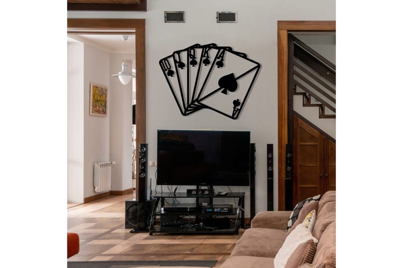 Square Ace Väggdekor - Svart - Inredning & dekor - Väggdekor - Skyltar - Plåtskylt