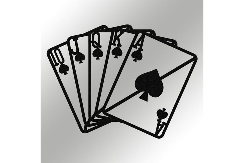 Square Ace Väggdekor - Svart - Inredning & dekor - Väggdekor - Skyltar - Plåtskylt