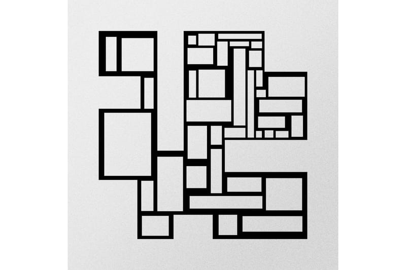 Squares Metal Decor Väggdekor - Svart - Inredning & dekor - Väggdekor - Skyltar - Plåtskylt