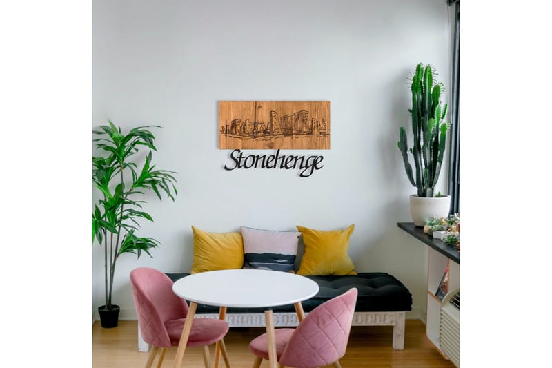 Stonehenge Väggdekor - Svart/Valnöt - Inredning & dekor - Väggdekor - Skyltar - Plåtskylt