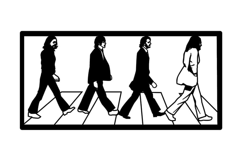 The Beatles Väggdekor, Svart