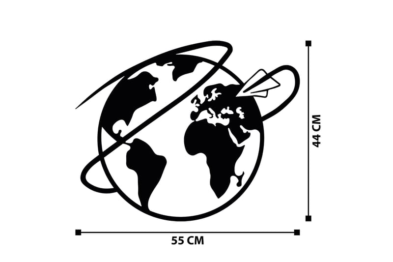 Travel Väggdekor - Svart - Inredning & dekor - Väggdekor - Skyltar - Plåtskylt