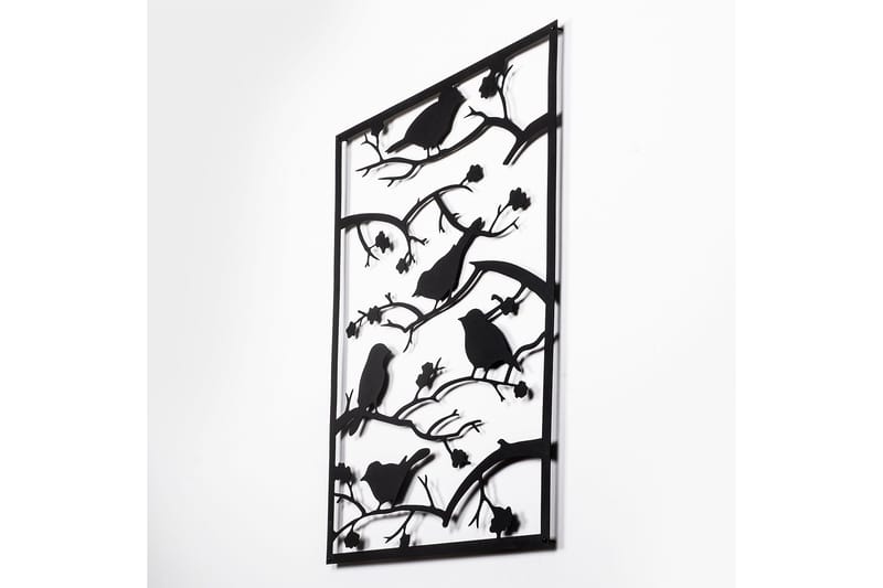 Tree Branch Birds Väggdekor - Svart - Inredning & dekor - Väggdekor - Skyltar - Plåtskylt