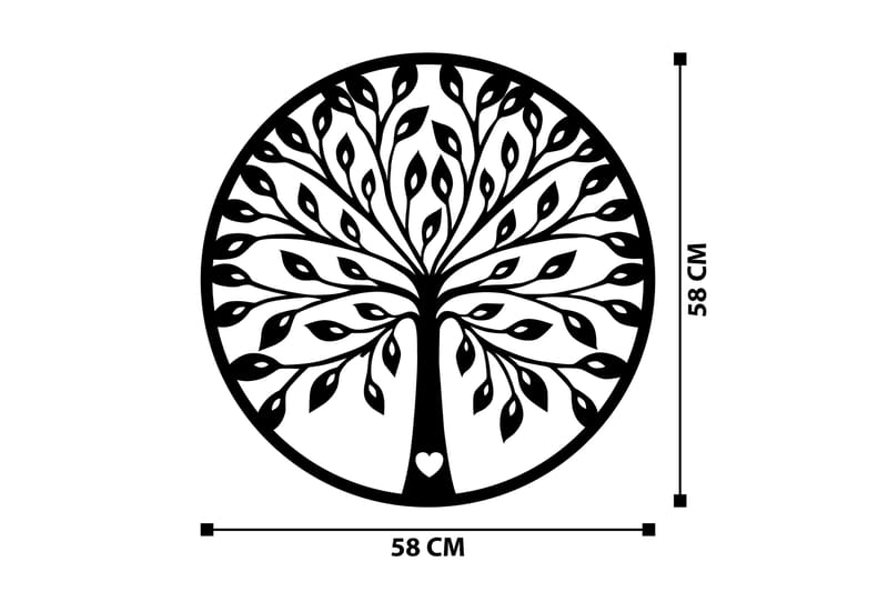 Tree branches Väggdekor - Svart - Inredning & dekor - Väggdekor - Skyltar - Plåtskylt