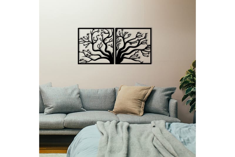 Tree Metal Decor Väggdekor - Svart - Inredning & dekor - Väggdekor - Skyltar - Plåtskylt