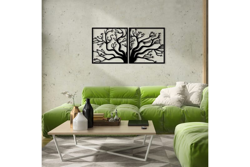 Tree Metal Decor Väggdekor - Svart - Inredning & dekor - Väggdekor - Skyltar - Plåtskylt