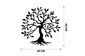 Tree Metal Väggdekor - Svart - Inredning & dekor - Väggdekor - Skyltar - Plåtskylt