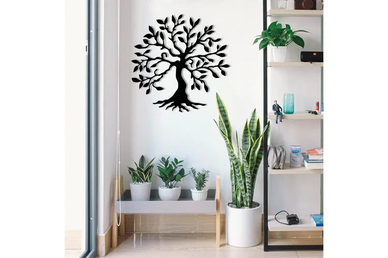 Tree Metal Väggdekor - Svart - Inredning & dekor - Väggdekor - Skyltar - Plåtskylt