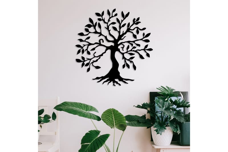 Tree Metal Väggdekor - Svart - Inredning & dekor - Väggdekor - Skyltar - Plåtskylt