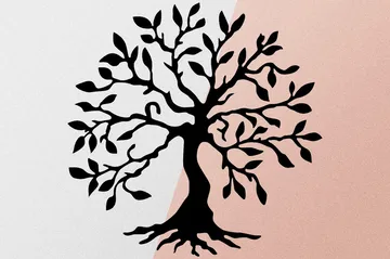 Tree Metal Väggdekor - Svart - Inredning & dekor - Väggdekor - Skyltar - Plåtskylt
