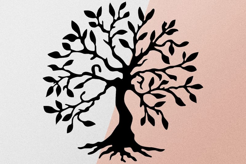 Tree Metal Väggdekor - Svart - Inredning & dekor - Väggdekor - Skyltar - Plåtskylt