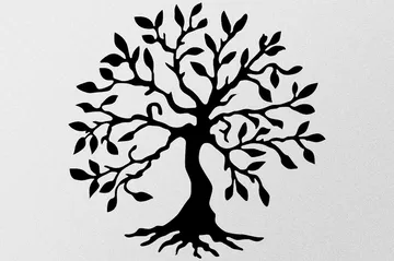 Tree Metal Väggdekor - Svart - Inredning & dekor - Väggdekor - Skyltar - Plåtskylt