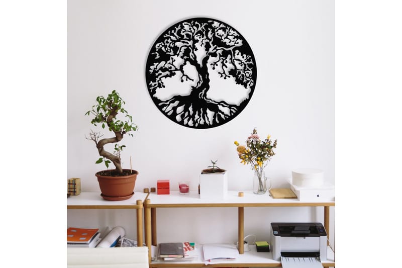Tree Väggdekor - Svart - Inredning & dekor - Väggdekor - Skyltar - Plåtskylt