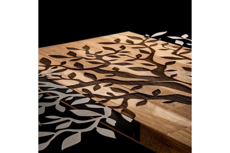 Tree Wooden Wall Accessory Väggdekor - Svart/Valnöt - Inredning & dekor - Väggdekor - Skyltar - Plåtskylt