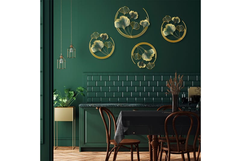 Weifang Väggdekor - Grön/Guld - Inredning & dekor - Väggdekor - Skyltar - Plåtskylt