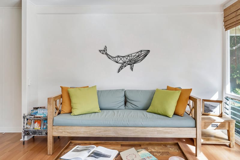 WHALE 1 Väggdekor Svart - Inredning & dekor - Väggdekor - Skyltar - Plåtskylt