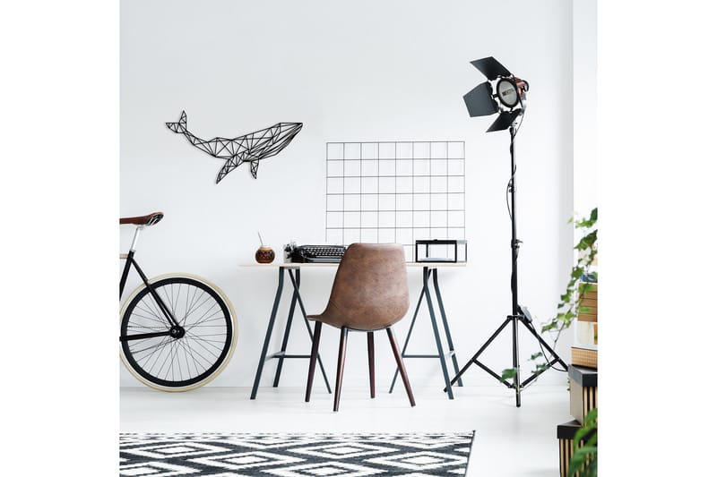 Whale 1 Väggdekor - Svart - Inredning & dekor - Väggdekor - Skyltar - Plåtskylt