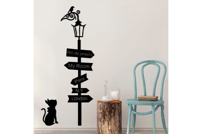 Where To Go ? Väggdekor - Svart - Inredning & dekor - Väggdekor - Skyltar - Plåtskylt