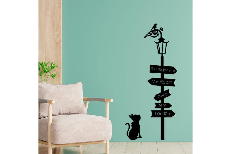 Where To Go ? Väggdekor - Svart - Inredning & dekor - Väggdekor - Skyltar - Plåtskylt