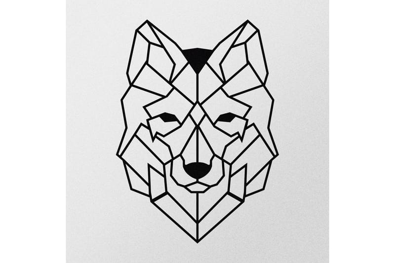 Wolf 2 Väggdekor - Svart - Inredning & dekor - Väggdekor - Skyltar - Plåtskylt