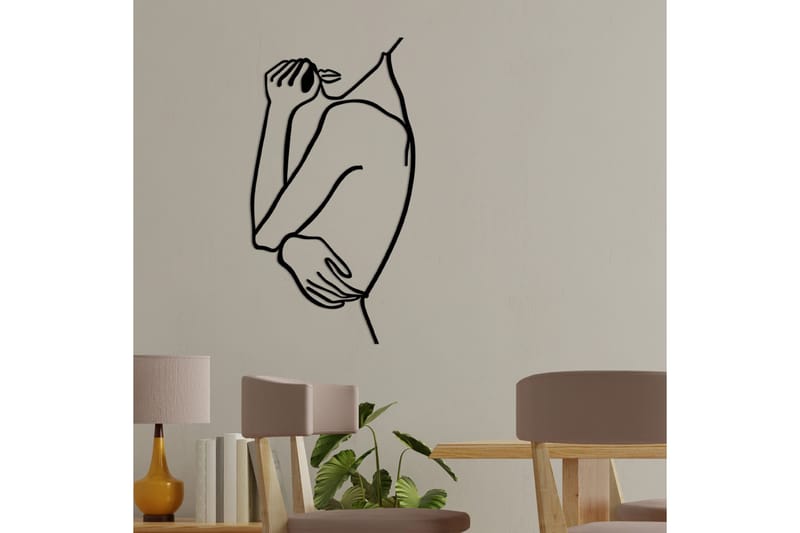 Woman 2 Väggdekor - Svart - Inredning & dekor - Väggdekor - Skyltar - Plåtskylt