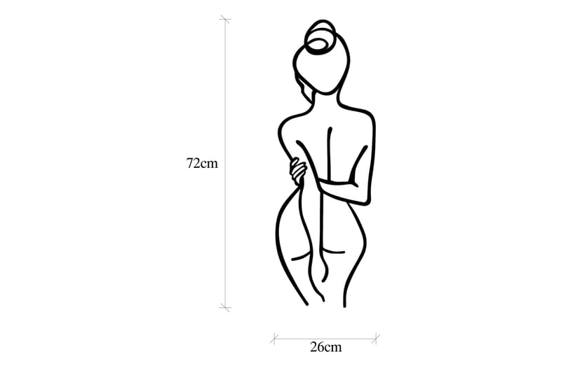 Woman Body Väggdekor - Svart - Inredning & dekor - Väggdekor - Skyltar - Plåtskylt