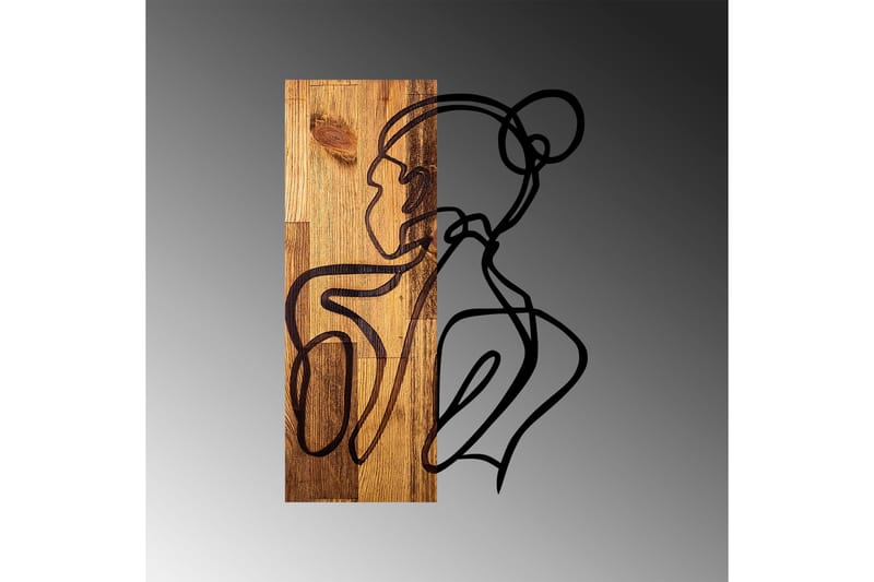 Woman Body Väggdekor - Svart/Ljus Valnöt - Inredning & dekor - Väggdekor - Skyltar - Plåtskylt