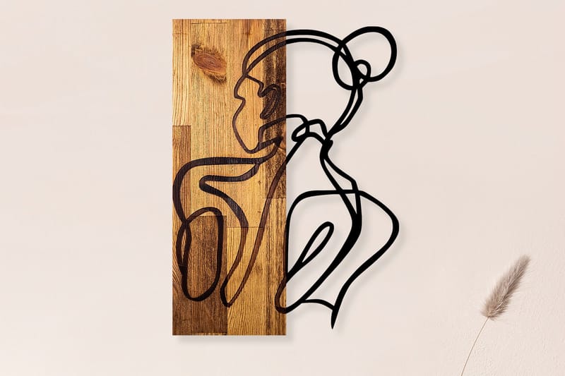 Woman Body Väggdekor - Svart/Ljus Valnöt - Inredning & dekor - Väggdekor - Skyltar - Plåtskylt
