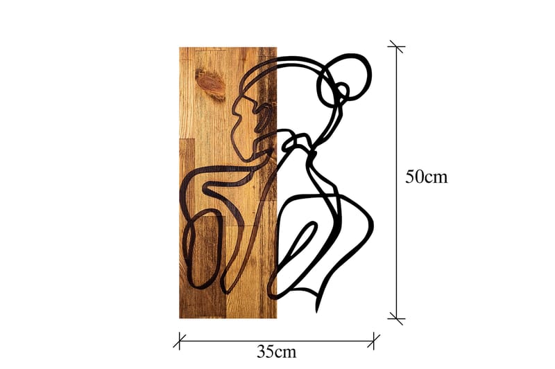 Woman Body Väggdekor - Svart/Ljus Valnöt - Inredning & dekor - Väggdekor - Skyltar - Plåtskylt