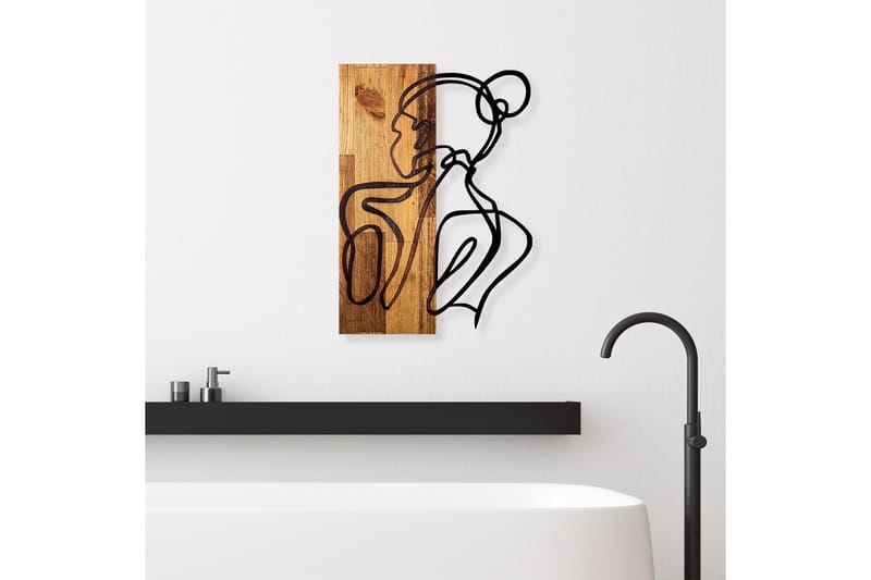 Woman Body Väggdekor - Svart/Ljus Valnöt - Inredning & dekor - Väggdekor - Skyltar - Plåtskylt