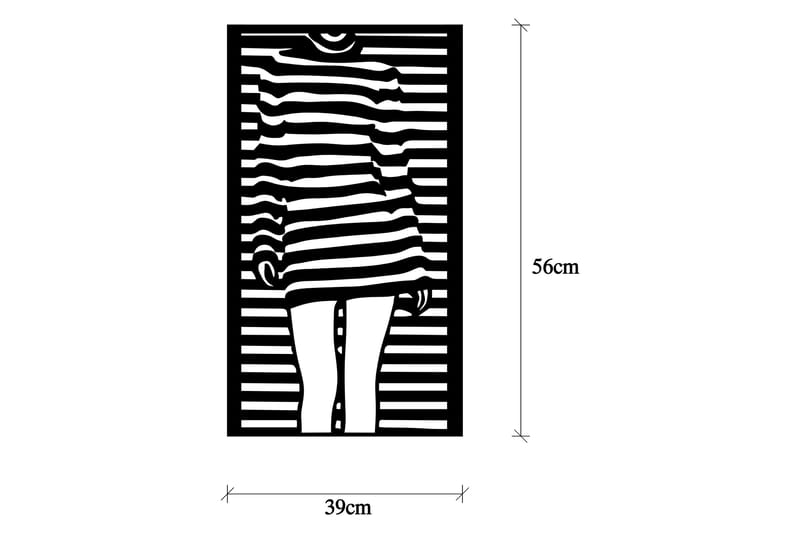 WOMAN DRESS Väggdekor Svart - Inredning & dekor - Väggdekor - Skyltar - Plåtskylt