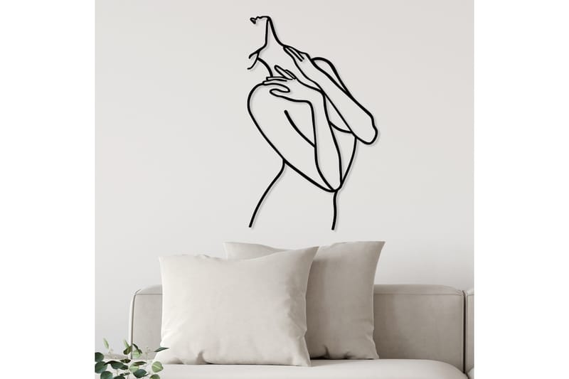 Woman Lines Väggdekor - Svart - Inredning & dekor - Väggdekor - Skyltar - Plåtskylt