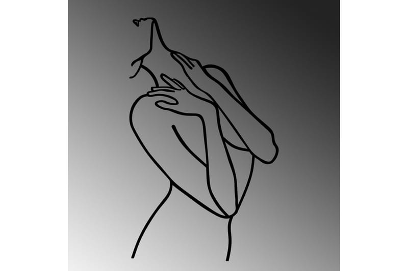 Woman Lines Väggdekor - Svart - Inredning & dekor - Väggdekor - Skyltar - Plåtskylt