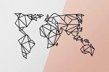 World Map Metal Decor Väggdekor - Svart - Inredning & dekor - Väggdekor - Skyltar - Plåtskylt