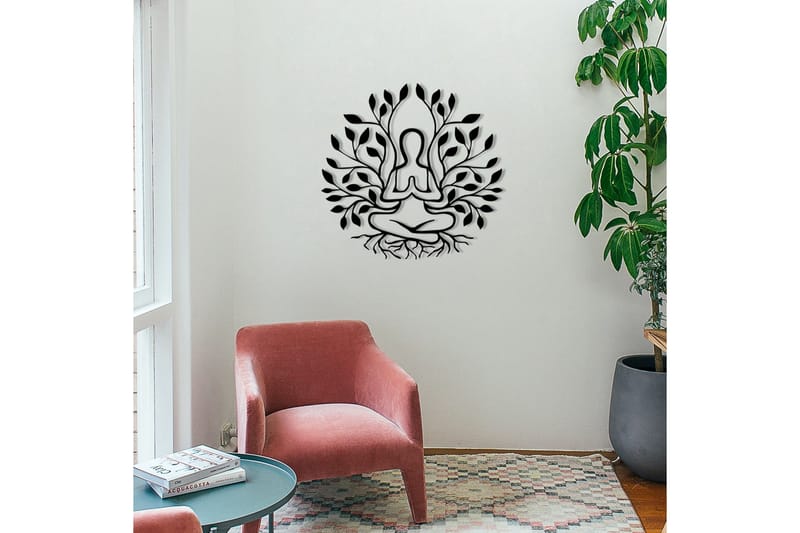 Yoga Väggdekor - Svart - Inredning & dekor - Väggdekor - Skyltar - Plåtskylt